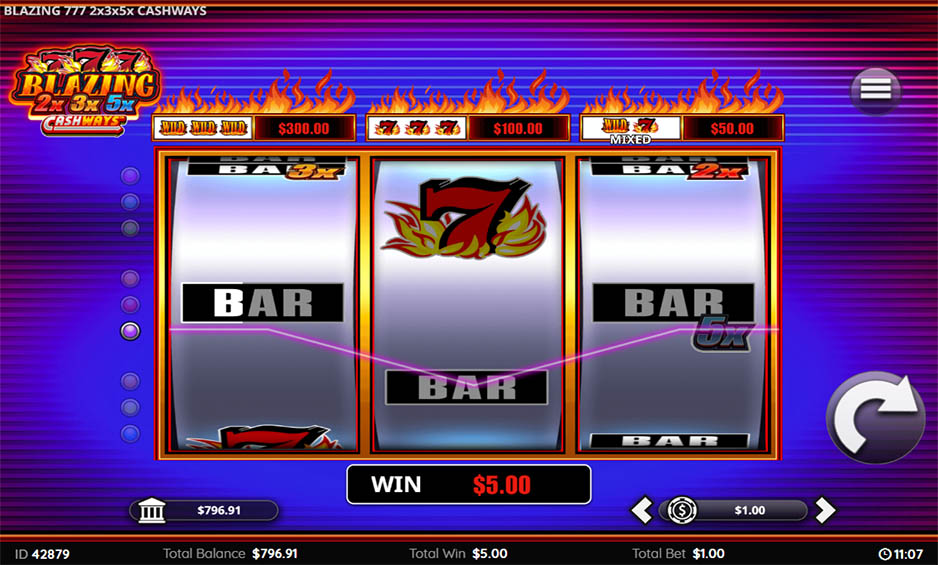 Blazing 777 2x 3x 5x Cash Ways carousel image 2