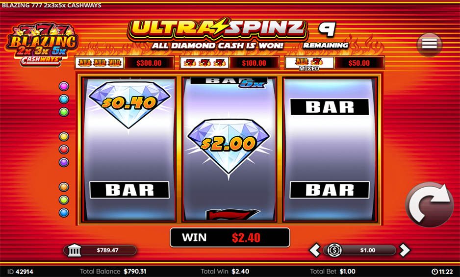Blazing 777 2x 3x 5x Cash Ways carousel image 4
