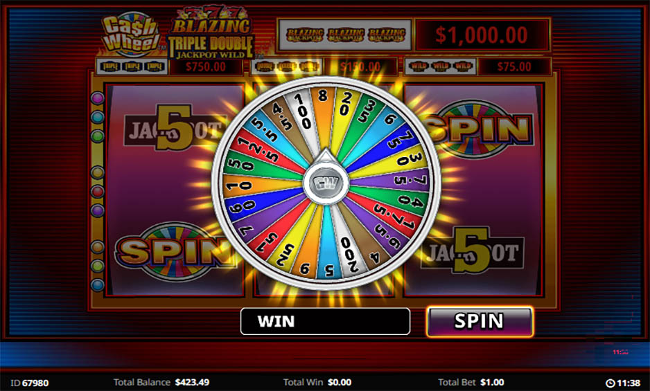 Cash Wheel Blazing 777 Triple Double carousel image 2
