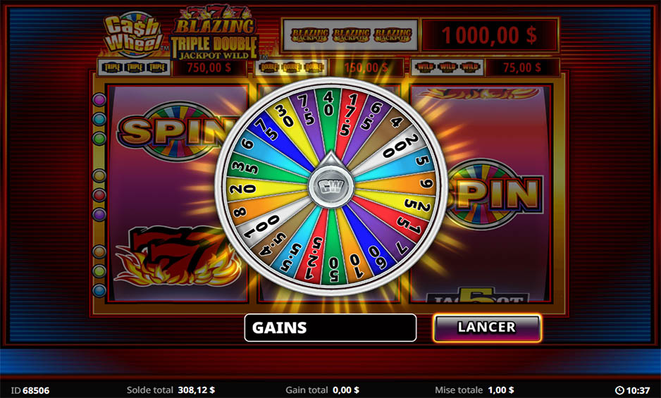 Cash Wheel Blazing 777 Triple Double carousel image 2