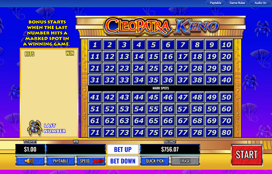 Cleopatra Keno carousel image 0