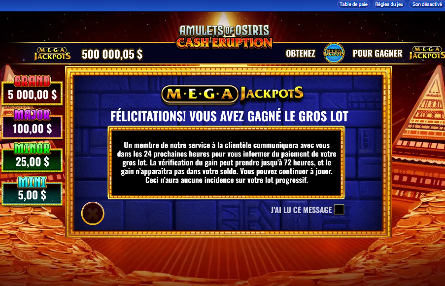 MegaJackpots Amulets of Osiris carousel image 6
