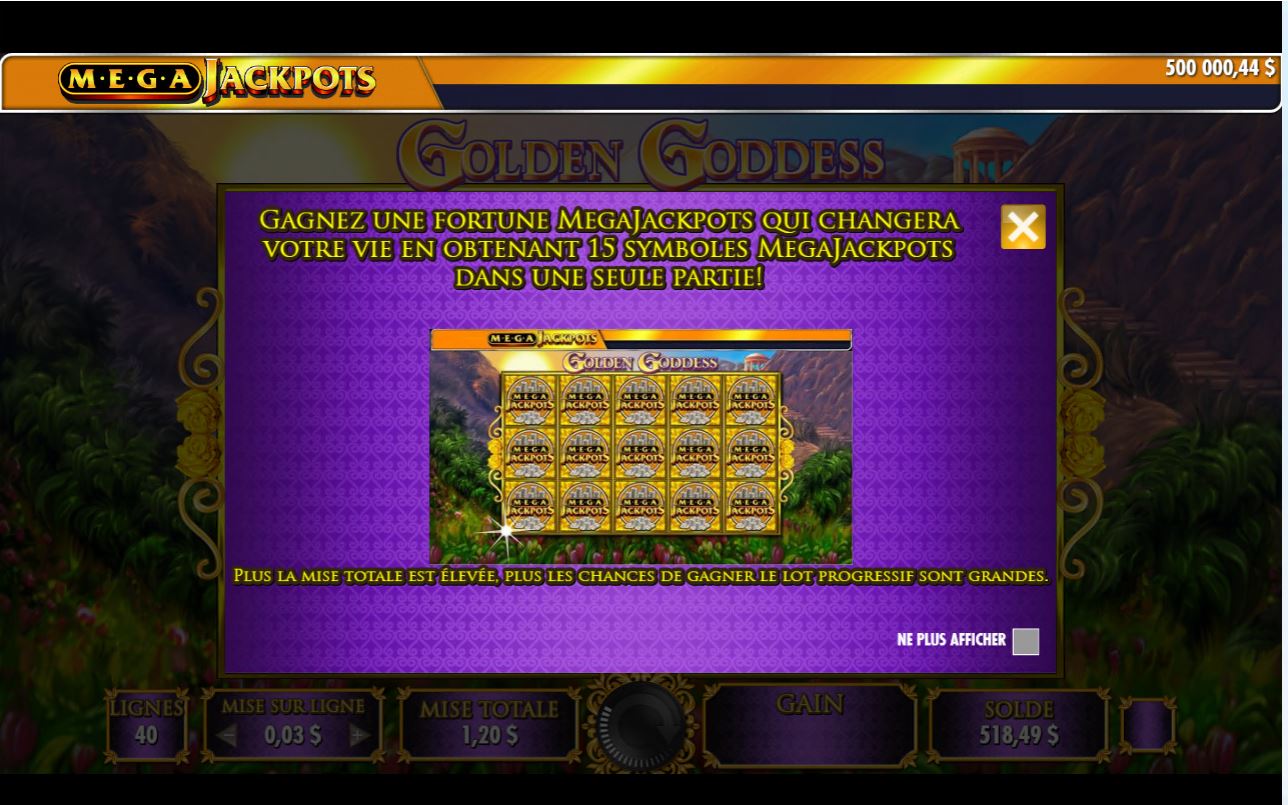 Megajackpots Golden Goddess carousel image 1