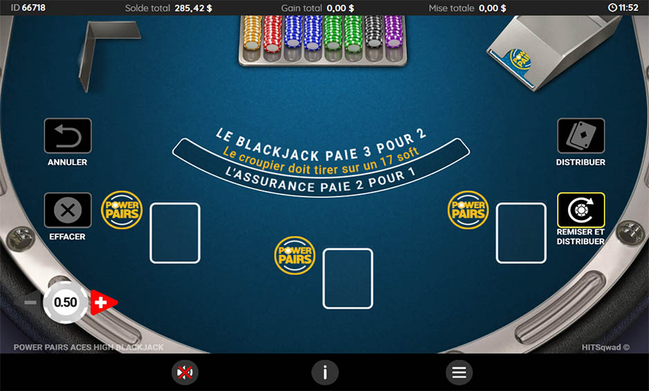 Power Pairs Aces High Blackjack carousel image 0