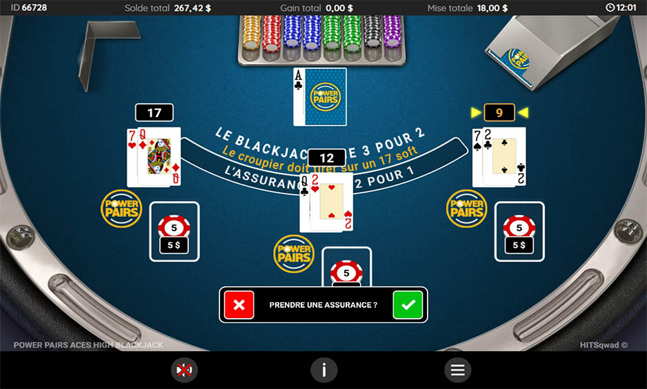 Power Pairs Aces High Blackjack carousel image 2